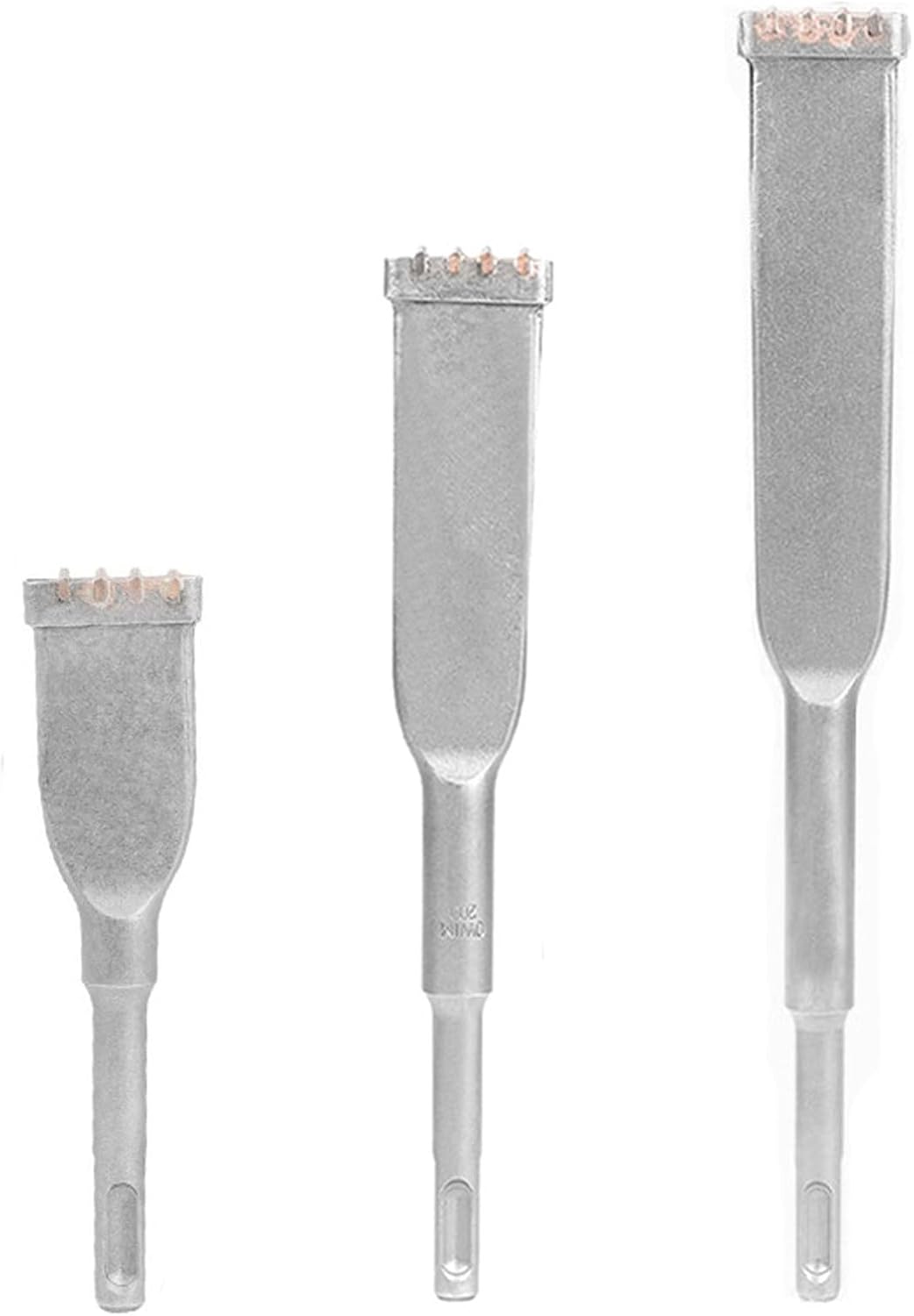 Heavy Duty 32mm 4 Tooth Masonry Chisels with 10mm Round Shank for Efficient Concrete Breaking and Renovations Work Tool
