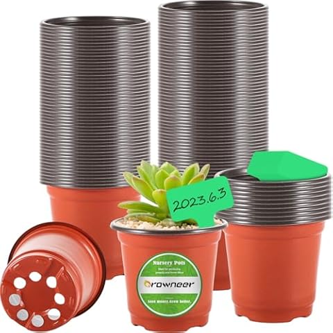 GROWNEER 120 Packs 10cm Nursery Pots Cover
