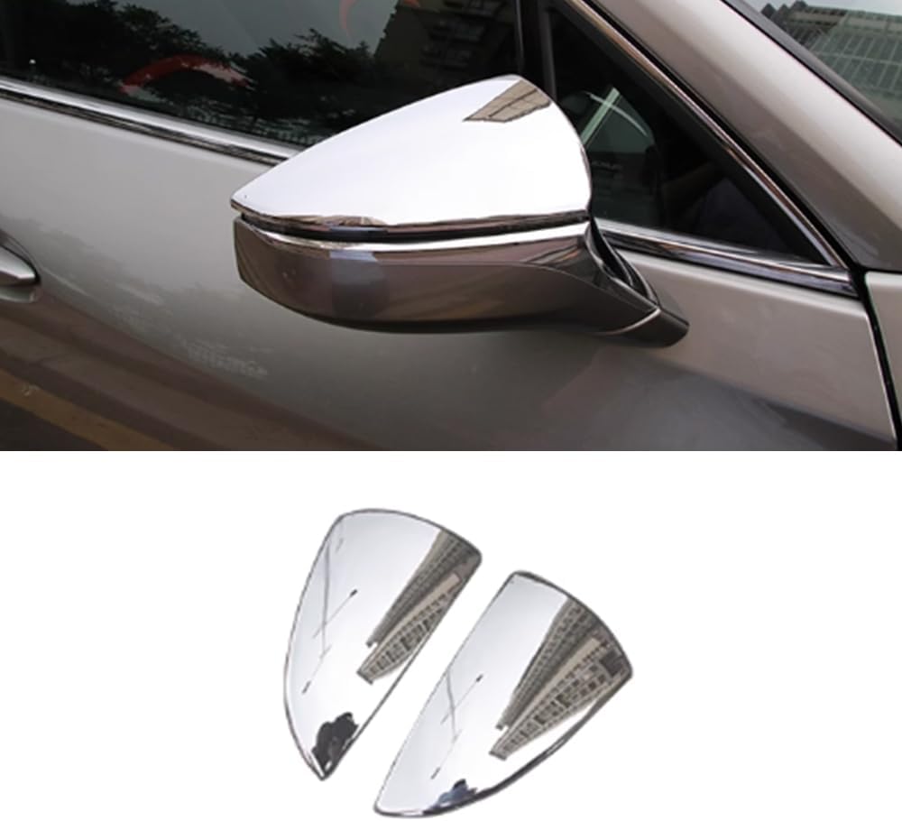 Car Accessories Fit for Lexus UX 2021 2020 2019 Automotive Side Rearview Mirror Frame Cover ABS (Chrome Silver) 2PCS