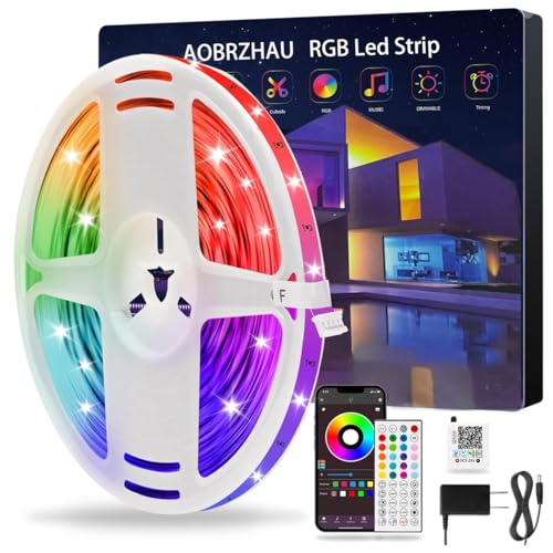 Image of 50ft Led Strips Lights,Rgb Led Lights with Smart App and Remote Control, Led Light Strip for Bedroom,Music Sync Color Changing Bluetooth Led Light Strip ,Indoor Light for Room, Kitchen And Party