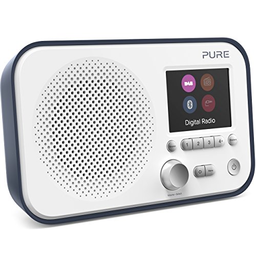 Pure Elan BT3 Portable DAB/DAB+/FM Digital Radio with Bluetooth, Tone and Radio Alarm, Colour Screen, AUX Input and 40 Station Presets - Portable Radio/Portable DAB Radio/Bluetooth Radio  Slate Blue