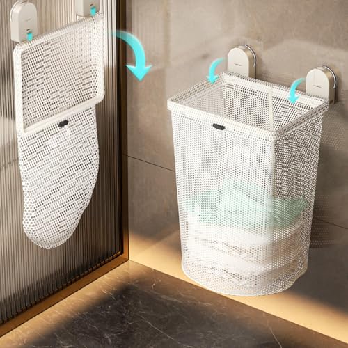 Cesta de lavandería para organización de hogar y baños pequeños 8