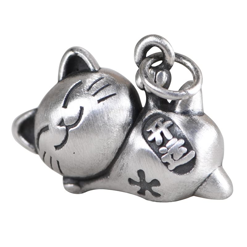 Collier chat coquin en argent 925, chaîne de pull vintage pour femmes