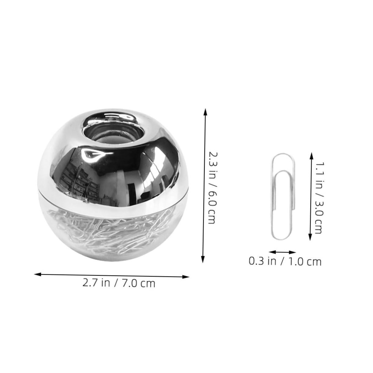 BESTonZON Clips Metálicos para Papel con Caja Magnética Plateada 200 Unidades 2 Estuches Clips Antideslizantes Pequeños para Oficina Escritorio y Organización de Documentos