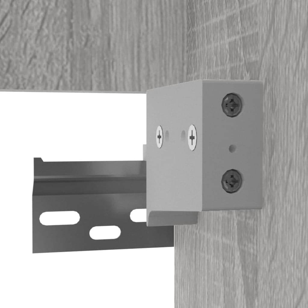 vidaXL Armario de Baño con Espejo Mueble Aseo Tocador Estante Inodoro Almacenamiento Maquillaje Decorativo Pared Familia Hogar Casa Gris Sonoma
