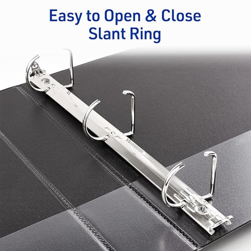 Image of Avery Durable View 3 Ring Binders, 1.5 Inch Slant Rings, 375-Sheet Capacity, Assorted Bright Colors, 4-Pack (05687) - for School, Office, Teachers, Classrooms & Home Organization