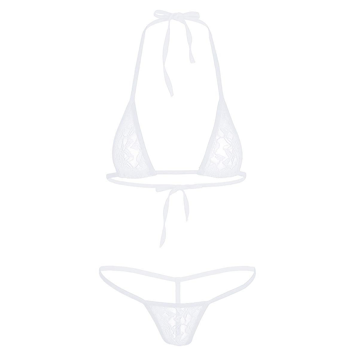 myza Women's Microfiber Bikini Erotic Lingerie for Honeymoon Bra Panty Set/Lingerie Set (Medium 32-34, White 1)-picture-36