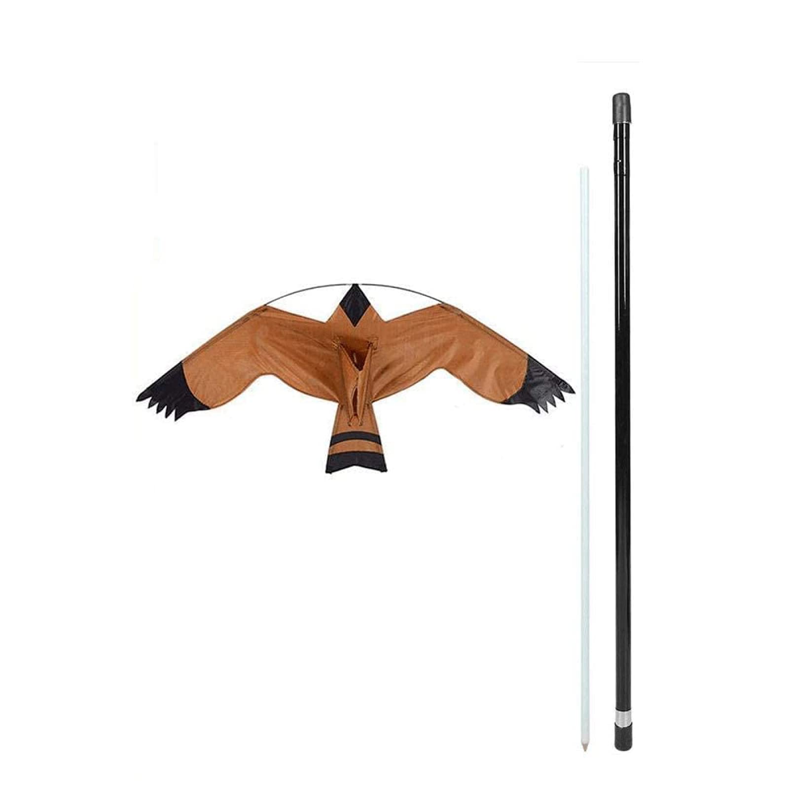 Juego De Cometas Repelentes De Pájaros para Jardín, Repelente De Pájaros, Cometa De Halcón Defensor para Jardín Al Aire Libre, Decoración De Patio De Granja con Poste Extensible-7M