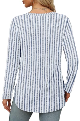 Image of XIEERDUO Womens Long Sleeve Round Neck Shirts Side Split Basic Loose Tunic Tops Casual 2026