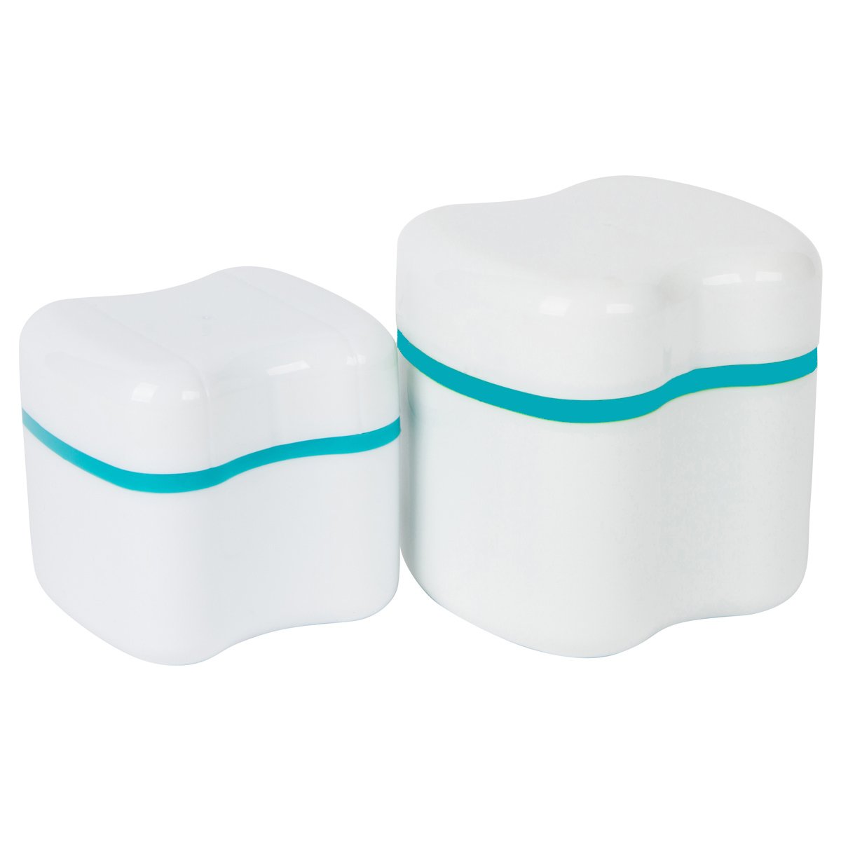 Attractive Denture Bath with Basket - European Style - Large - Teal