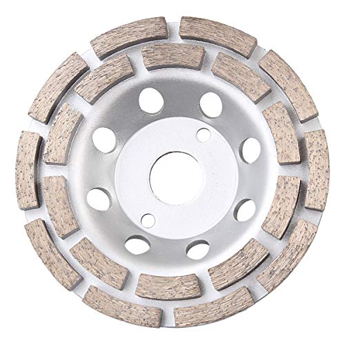 STARVAST Disque Diamant à Meuler Béton 125 x 22.23 MM / 4.92" x 0.87, Diamant Meule Double Rangée pour Béton, Marbre, Granit, Pierre, Ciment Cover