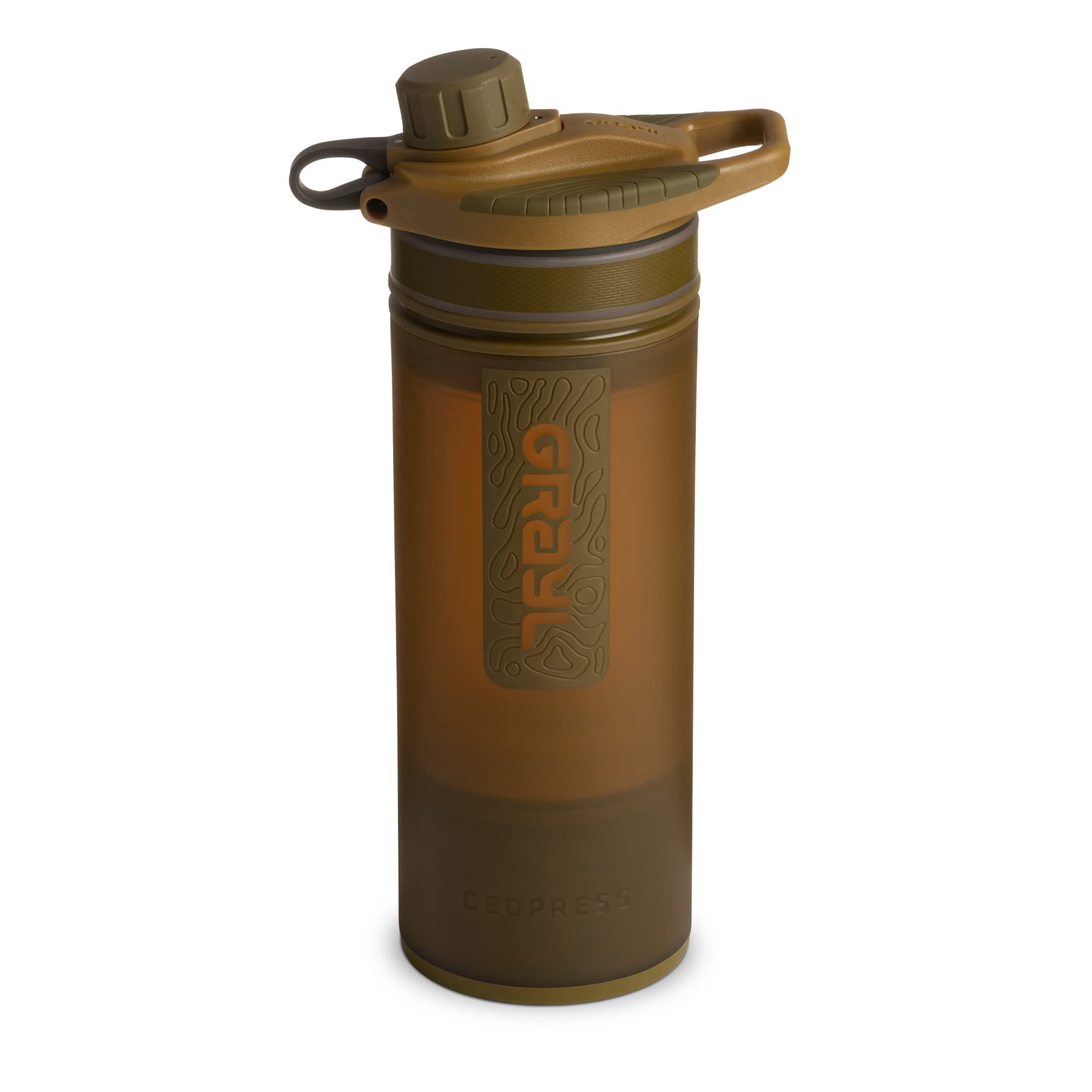 GeoPress Water Purifier Bottle - Coyote Brown