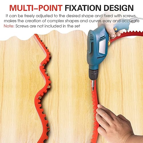 PenRux Flexible Kurvenschablone, hervorragende Elastizität Holzbearbeitung Profilierleiste Professionelle Kontur Holzbearbeitung Werkzeug für Holzbearbeitung Metallbearbeitung