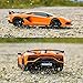 BEZGAR Remote Control Car Licensed RC, 1:24 Lambo Toy Car for Kids, Lambo Aventador SVJ Remote Control Model Electric Sport Racing Hobby Toy for 3 4 5 Year Old Boy Birthday Gift (Orange)