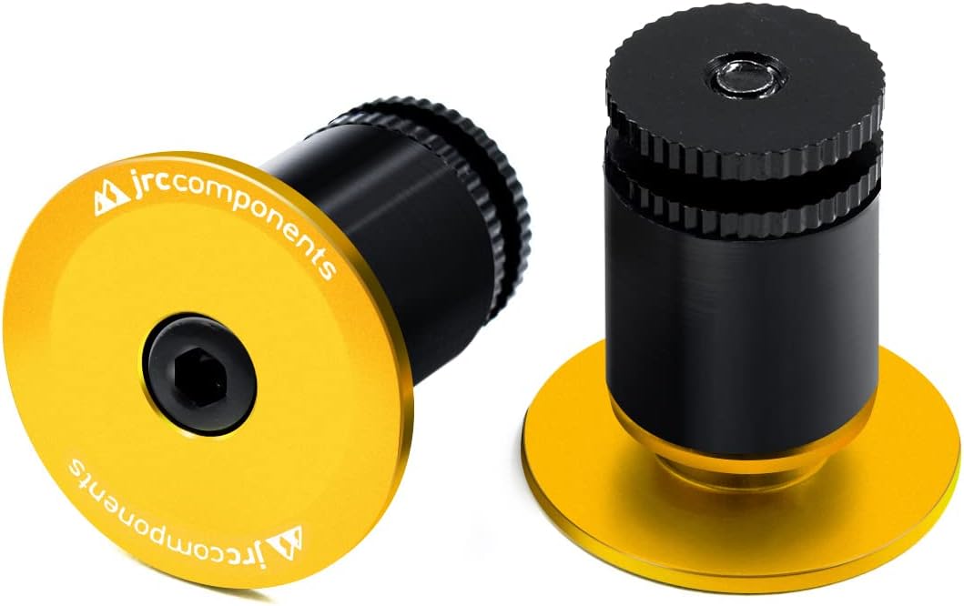 Aluminum Handlebar Bike Bar End Plugs for Bicycles | Pack of 2 Handlebar Plugs - Bar End Grips | Mountain Caps for Road Bikes - Premium Bike Handlebar Caps