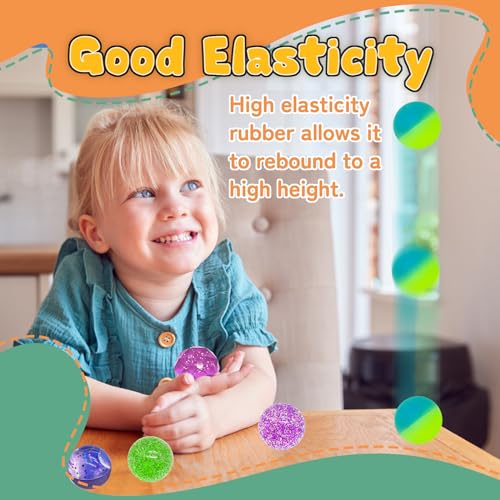 Xeehwb 50 Pcs Bulk Bouncy Balls For Kids,5 Styles 32Mm Assorted Bouncy Balls,Colorful Bouncy Balls For Kids Party Favors,Birthday Gifts,Carnival Prizes,Classroom Rewards thumb #3