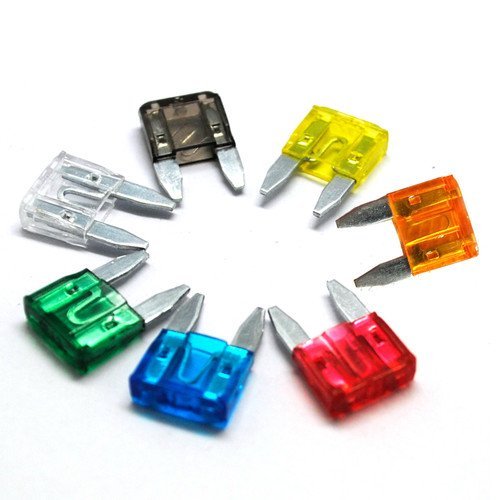 Car Mini Fuse BladeSet of 5 PC Each- 8 Kinds of Mini Blade Fuses- 5 Amp To 40 A