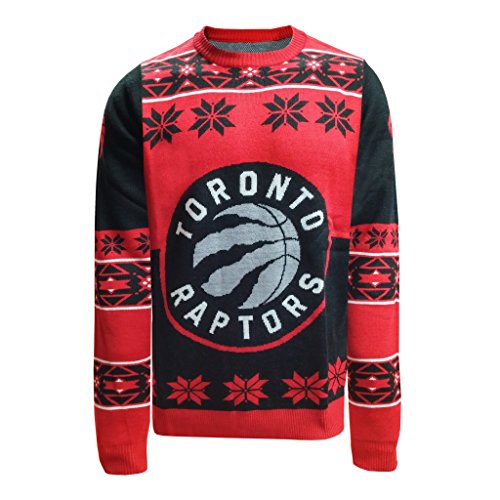 NBA Toronto Raptors Unisex NBA Big Logo Ugly Crew Neck Sweater, Large
