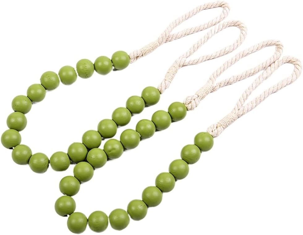 FMURY Wooden Bead Beaded Curtain Straps Curtain Rope Accessories