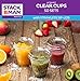 Stack Man 12 oz Clear PET Plastic Drinking Cups with Sip-Lids [50 Sets], Durable, BPA Free, Crack Resistant, for Coffee, Juice, Shakes