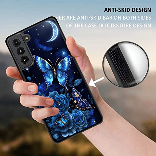 Vobber for Galaxy S23 Case,Slim Anti-Scratch Architecture TPU Shockproof Protective Case Cover for Samsung Galaxy S23 6.1" 2023,Butterfly Flower Moon - image 5