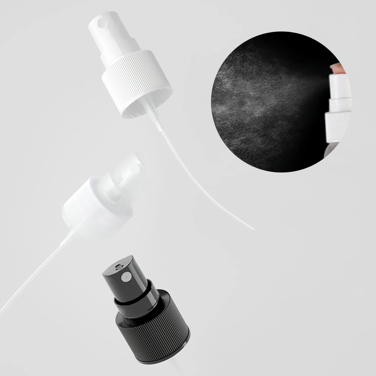 100 Piezas 100ml Transparente Recargable Botellas Con Sprayer Blanco para Limpieza Fina Botella de Spray Vacías Plástico, para Perfume Viaje Artículos de Agua Cosmético Alcohol + 1 x Embudo