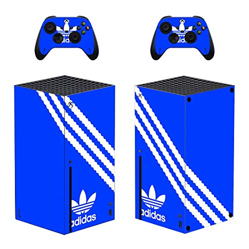 image for Adventure Games - Adidas, Blue - Vinyl Console Skin Decal Sticker + 2 