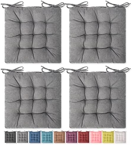 SQUARE MOON 4 Pack Seat Cushion, Chair Cushion, Comfort Chair Pads, Chair Mat for Indoor, Outdoor Dining Chair, Office Chair, Desk Chair