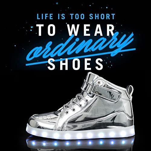 Image of IGxx LED Light Up Shoes for Men USB Recharging High Top LED Sneakers Women Kids