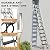 Generic Metal Telescoping Step Ladder with 2 Handrails and Pull-Down System Folding Ladder Extension Loft Stair Load Capacity 660Lbs for Indoor Garage Basement Storehouse