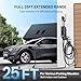 AIXINE Level 2 EV Charger, J1772 32A EV Charger with 25FT Extension Cord Cable,Portable Electric Car Charger 240V NEMA 14-50 Plug Compatible with All SAE J1772