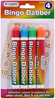 The Knockout Club KOC Bingo Dabbers Glitter Dabbers for Bingo Tickets Lockdown Bingo Kids Bingo Gift Bingo Marker Pens Children Coloring Pen Dot Markers 4 Pcs Pack, Blue,purple (KOCBINGODAB)