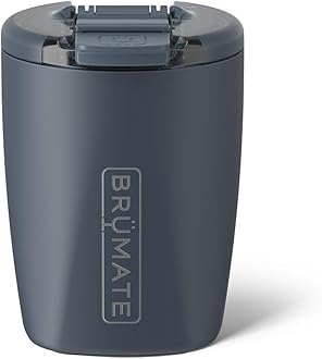 BrüMateRocks 100% Leak-Proof 12oz Insulated Lowball Cocktail & Whiskey Tumbler - Double Wall Vacuum Stainless Steel - Camping, Travel Tumbler & Cocktail Glass (Nightfall Blue)