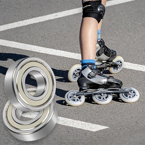 5 Stück Kugellager,608zz Kugellager 22 * 8 * 7mm,608 Kugellager,Bearing,Kugellager Skateboard,Metall Double Shielded Miniatur Rillenkugellager,für Skateboard Roller Inline Skates Scooter-Silber