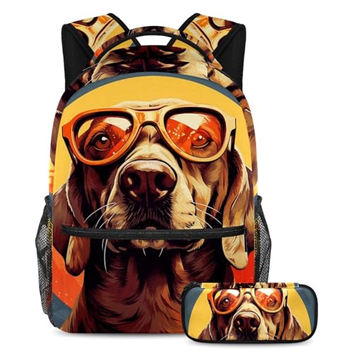 Sac d'école vintage et trousse pour les voyages et la randonnée des ados
