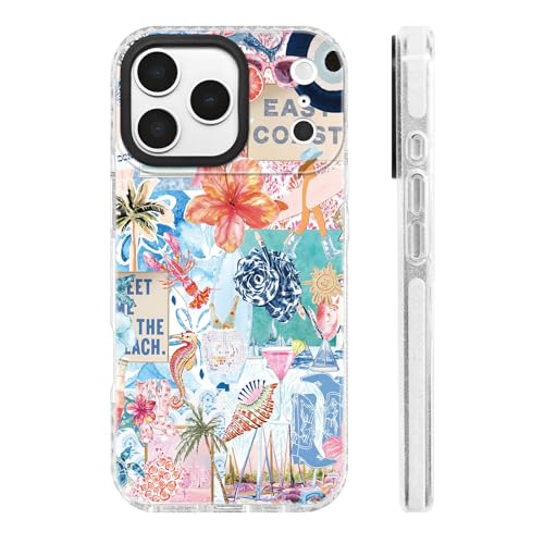 Coque iPhone 17 Pro Max antichoc transparente motif collage tendance pour ado