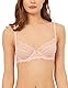 VANEVER Damen Spitze BH Bequeme Frauen BHs Sexy BH mit Bügel Ungepolsterte Cups Atmungsaktiv Nicht Scheuern Damen Unterwäsche, rose, 80B