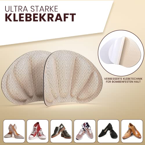 FERSENFREUND© Premium Fersenpolster Schuheinlagen - DAS ORIGINAL - Fersenschutz Fersenkissen Gel Antirutsch Einlagen für zu große Schuhe & Stiefel Schuhfüller Heel Protector Pads gegen Blasen 6er-Set