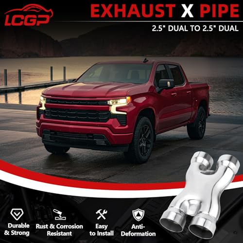 LCGP 3" Exhaust X Pipe, Universal 3" In/Out Crossover X Pipe 12" Length Polished Surface Stainless Steel Weld-on by LCGP - Used condition - Image 7