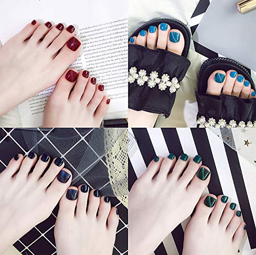Noverlife 1000PCS Gefälschte Toenail Tipps Set Full Cover Falsche Zehennagel-Spitzen für DIY Nagel-Kunst-Design… – Bild 3