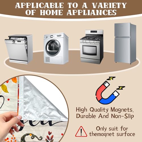 Image of Fall Pumpkin Dishwasher Magnet Cover Blessed Autumn Dishwasher Magnet Sticker for Kitchen 23x26 in Thanksgiving Decor Dish Washer Magnets Cover Refrige Magnets Panel Decal