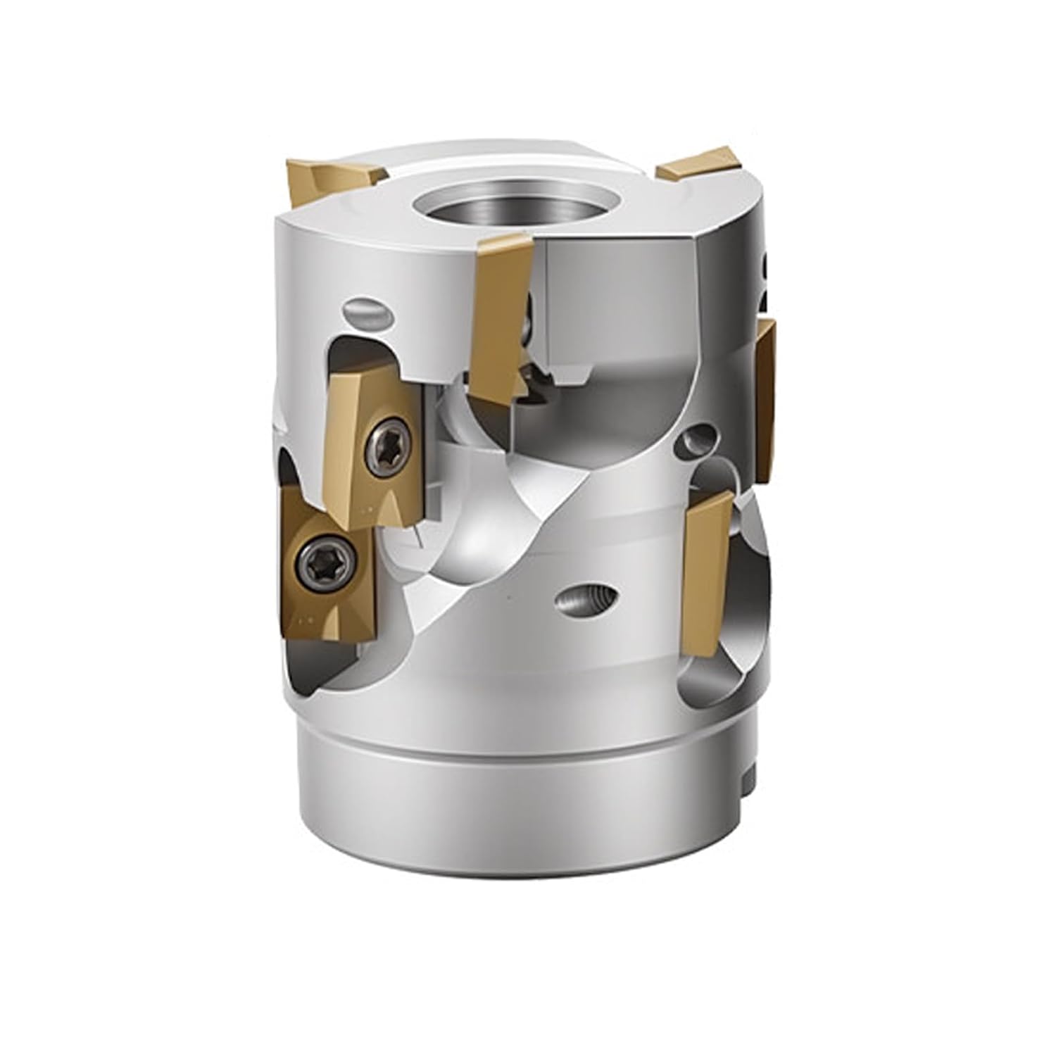 2" / 50 mm Indexable Face Milling Cutter, with 3-Flutes Helical & 9-Inserts, for FMB22 Arbor, for Stainless Steel Rough Side Milling/Shoulder Milling