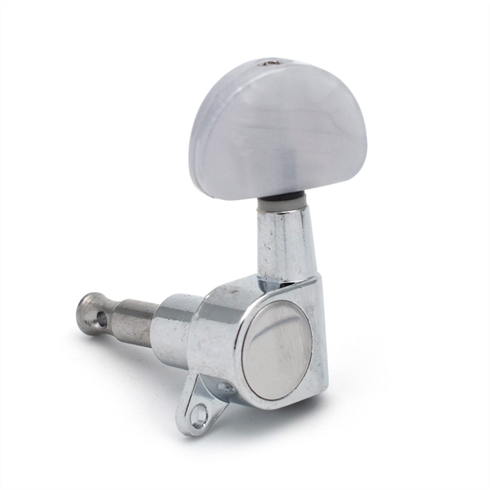 FLFL Gitarren-Mechaniken Weiße Pearl-Gitarren-String-Tuning-Pegs-Tasten-Tuner-Maschinenkopf Für E-Gitarren-Chrom (Color : 3R3L)