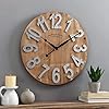FirsTime & Co. Slat Wood Wall Clock, 22.5", Tan,243