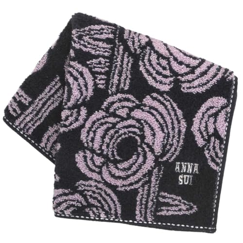 【アナスイ】 タオルハンカチ ローズラメパイル (ネイビー) 婦人 レディース タオル ハンドタオル 約28cm 109307-0015-04