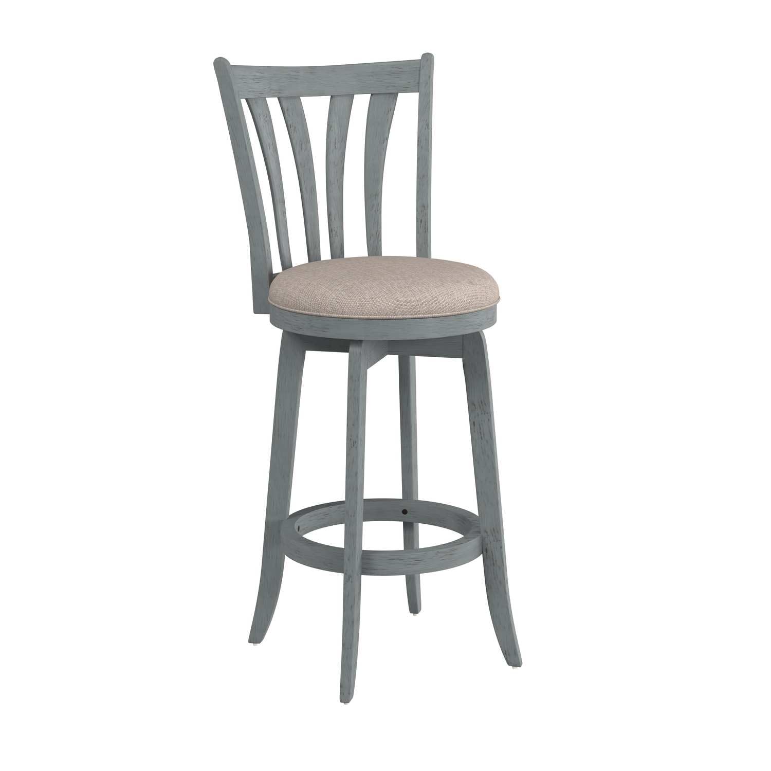 Hillsdale Furniture Savana Wood Bar Height Stool, 30" high, Blue Wire Brush
