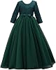 Little Big Girl Lace Flower Tutu Dress Pageant Party Wedding Junior Bridesmaid Birthday Formal Dance Evening Maxi Gown