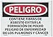 NMC SPD640PB OSHA Sign, Legend "PELIGRO - CONTIENE FIBRAS DE ASBESTO EVITAR LA FORMACION DE POLVO PELIGRO DE ENFERMEDAD DE LOS PULMONES Y CANCER", 14 Length x 10" Height, Pressure Sensitive Vinyl, Black/Red on White