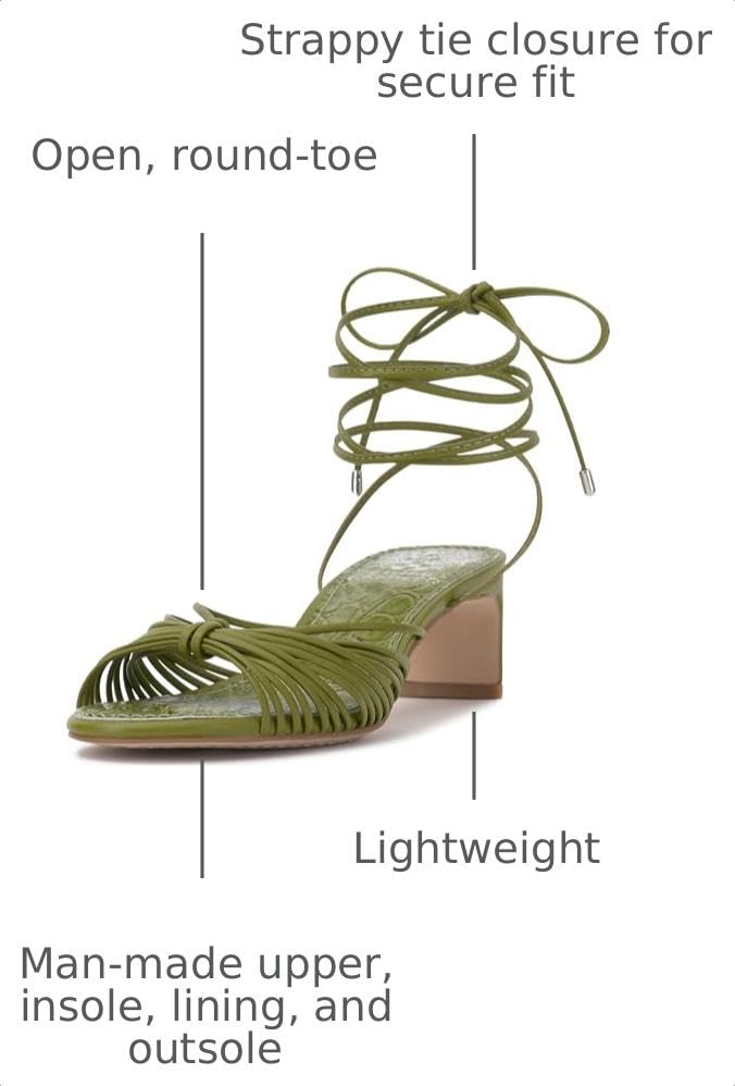 Image of Vince Camuto Lory Ankle Wrap Kitten Heel Sandals