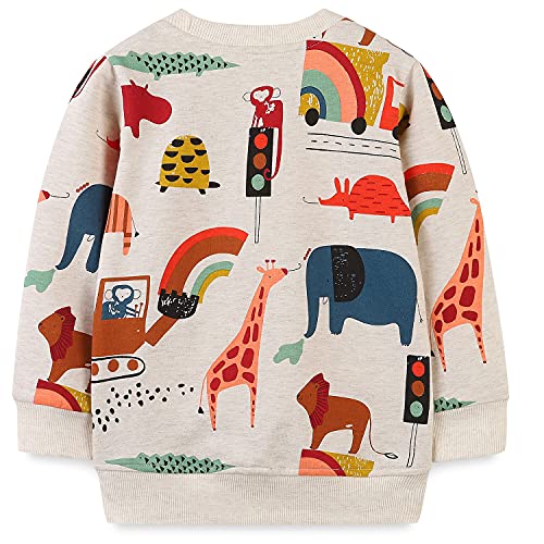 Image of Toddler Boy's Cotton Crewneck Long Sleeve Sweatshirt